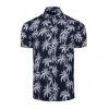 Religion Chill Palm Print Shirt Navy White