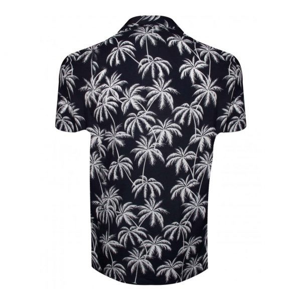 Religion Chill Palm Print Shirt Navy White - Image 2
