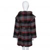 People's Market Long Check Red Black Coat - Image 4