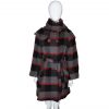 People's Market Long Check Red Black Coat - Image 2