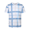 Luke 1977 Birdoswald Check T-Shirt White Denim Blue