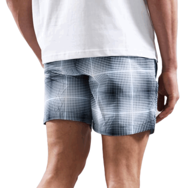 Marshall Artist Shadow Check Swimshort Navy - Image 2