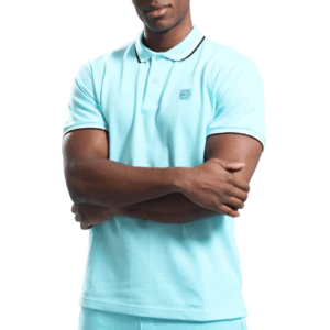 Marshall Artist Tipped S/S Polo Aqua