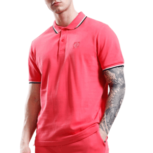Marshall Artist Tipped S/S Polo Salmon