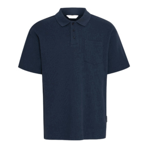 Casual Friday Cameron SS Waffle Polo Dark Navy