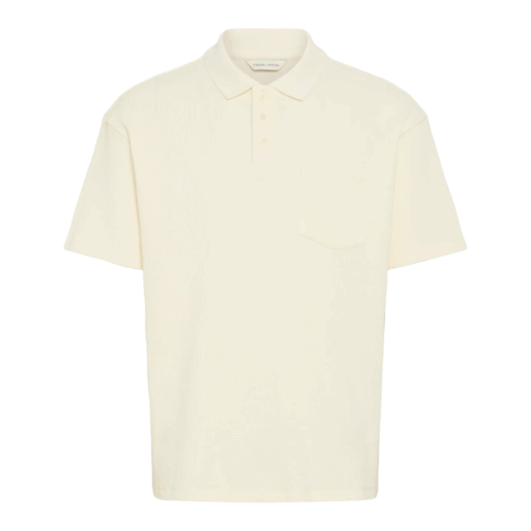 Casual Friday Cameron SS Waffle Polo Ecru