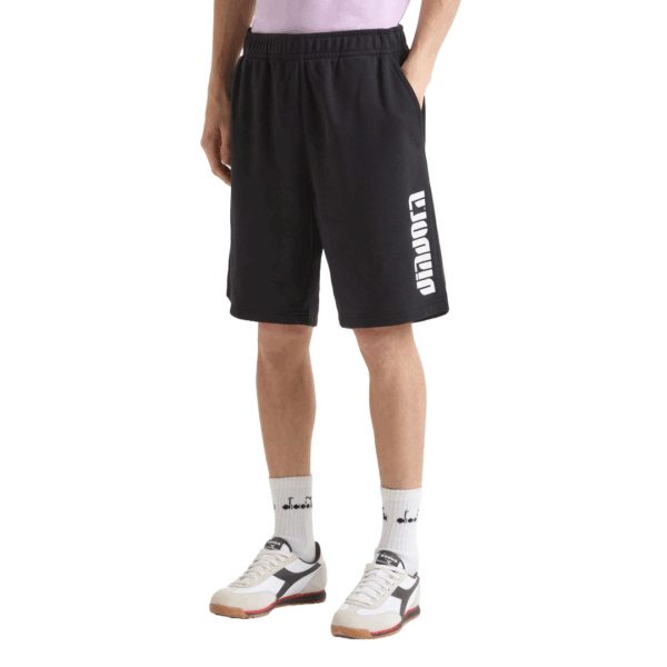 Diadora Bermuda Athl. Logo Shorts Black - Image 2