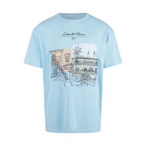 Luke 1977 Eze Printed Relax T-Shirt Sky Blue