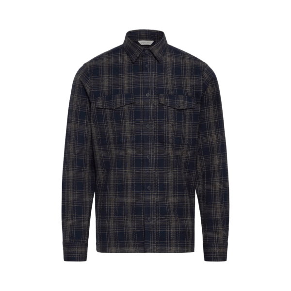 Casual Friday Gorm Checked Shirt Dark Navy