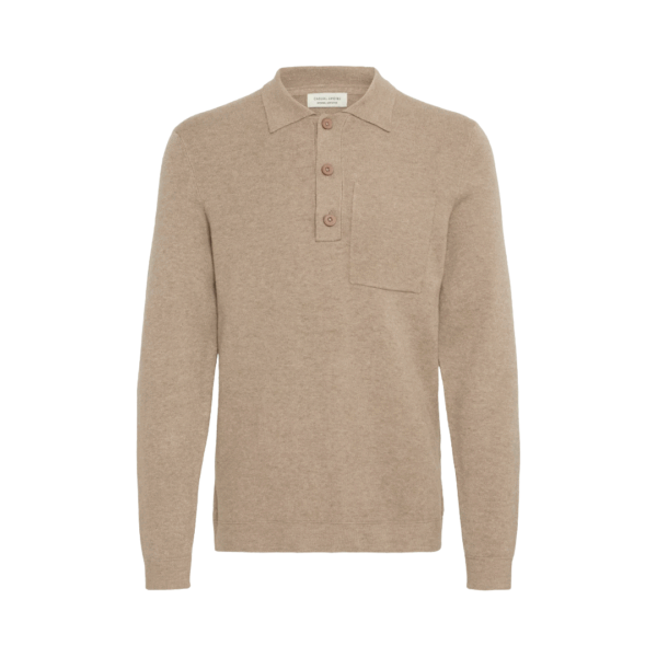 Casual Friday Ingmar Knitted Polo Camel