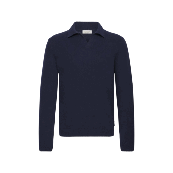 Casual Friday Karl Lambswool Polo Dark Navy