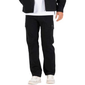 Luke 1977 Relaxed Panama Cargo Trousers Black