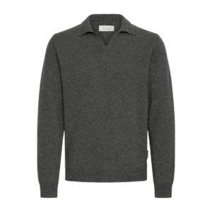 Casual Friday Karl Lambswool Polo Charcoal