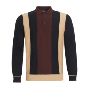 Arthur & Russell KN406 Block Knitted Polo Navy