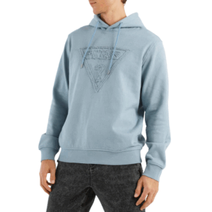 Guess Triangle Raw Patch Hoodie Sky