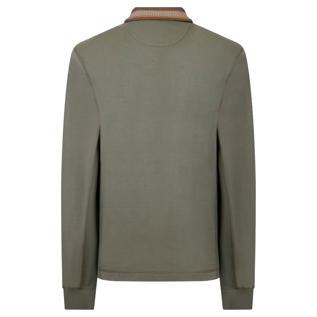 Mish Mash Space L/S Polo Khaki - Image 2