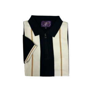 Arthur & Russell KN425 SS Knitted Polo Black