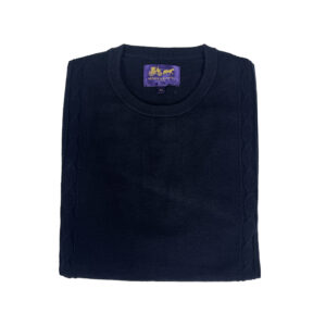 Arthur & Russell KN432 Textured Crew Neck Knit Navy