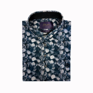 Arthur & Russell Full Print Polo Blue
