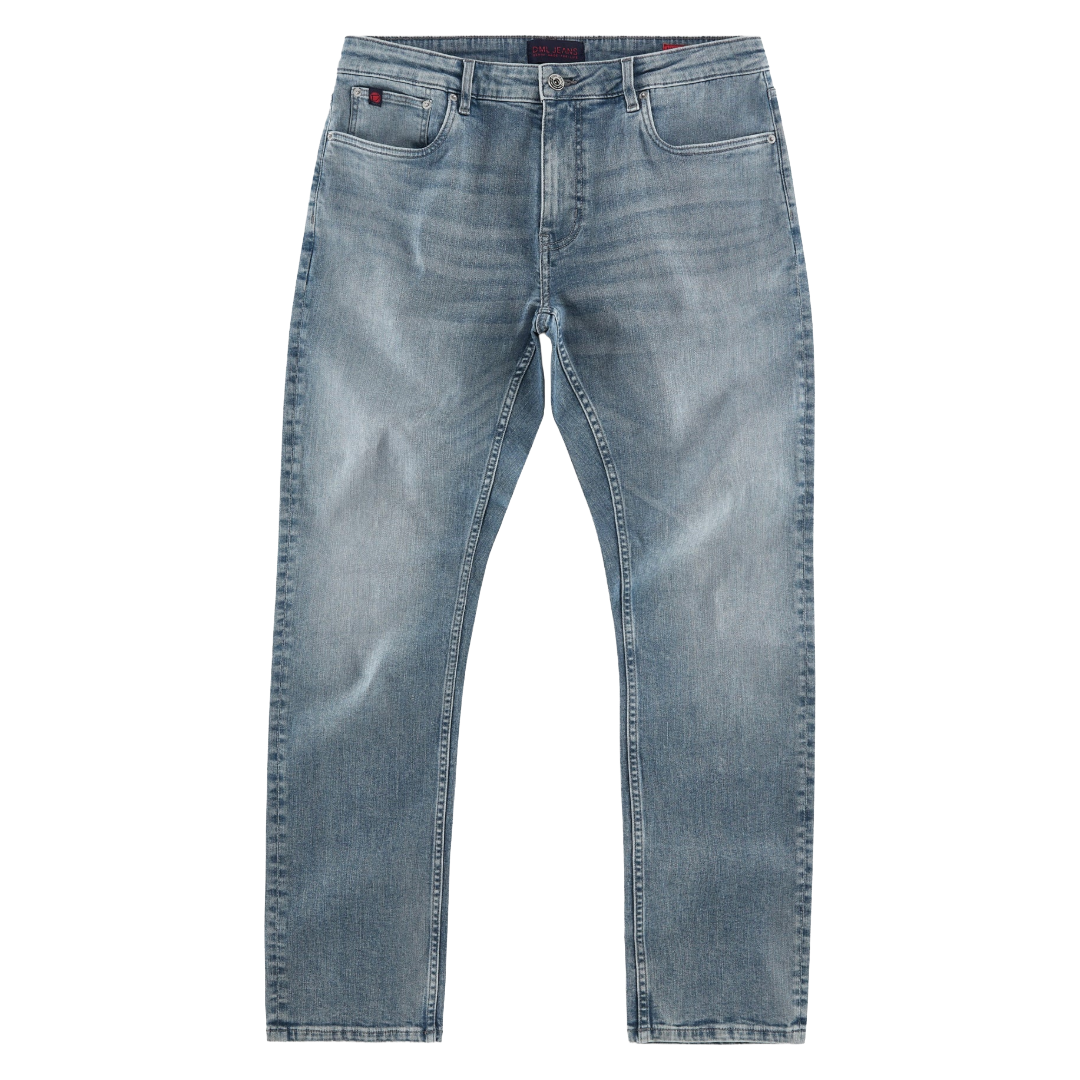 DML Alaska Straight Fit Jeans In Steel Blue