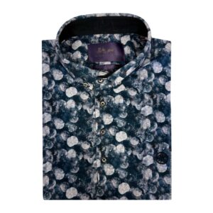 Arthur & Russell Full Print Polo Blue
