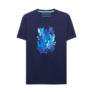 Psycho Bunny Tanner Graphic Tee Evening Blue