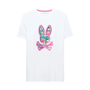 Psycho Bunny Nate Graphic Tee White