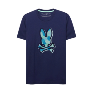 Psycho Bunny Ethan Graphic Tee Evening Blue