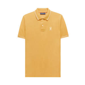 Psycho Bunny Brad Pique Polo Jurassic Gold