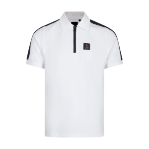Luke 1977 Caltech Zip Polo White Black Tape